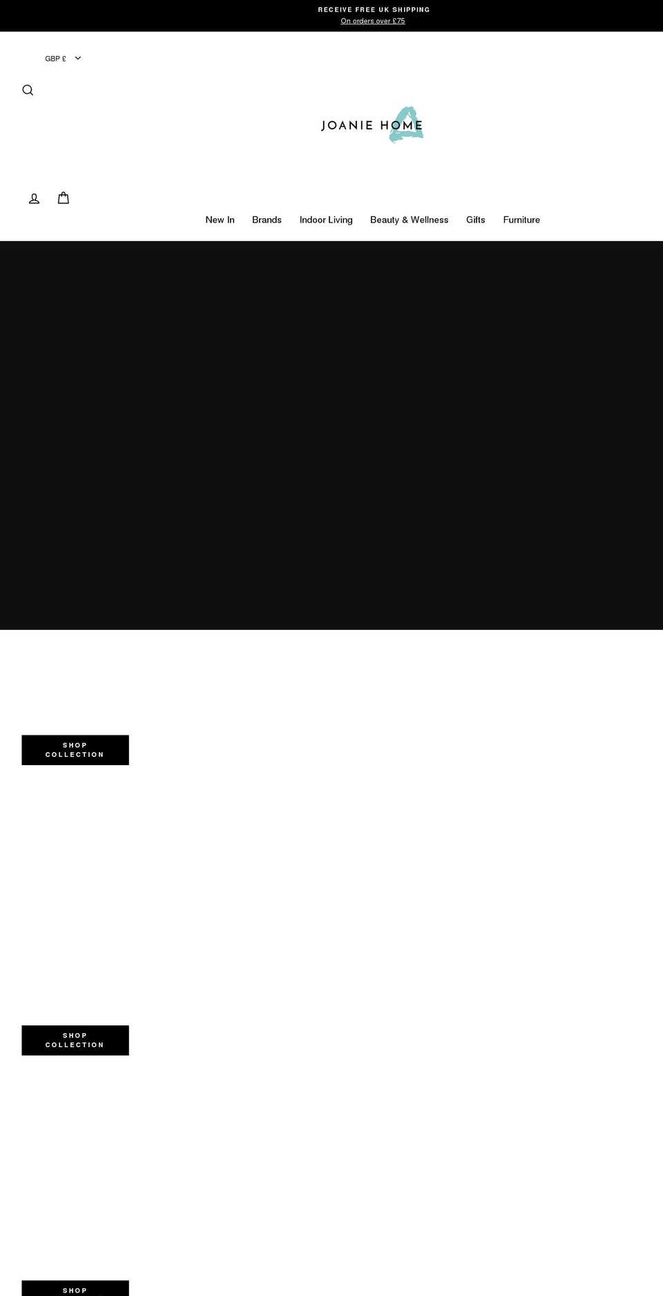 joaniehome.com shopify website screenshot