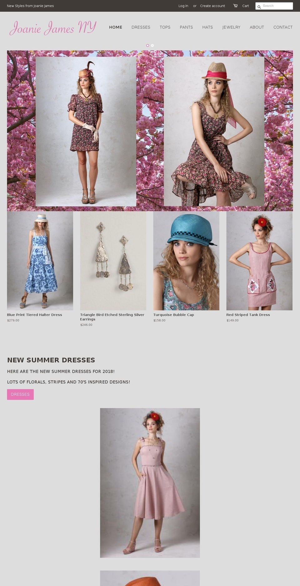 joaniejames.com — Shopify storefront screenshot