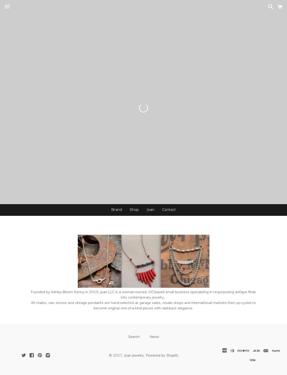 joanjoanjoan.com shopify website screenshot