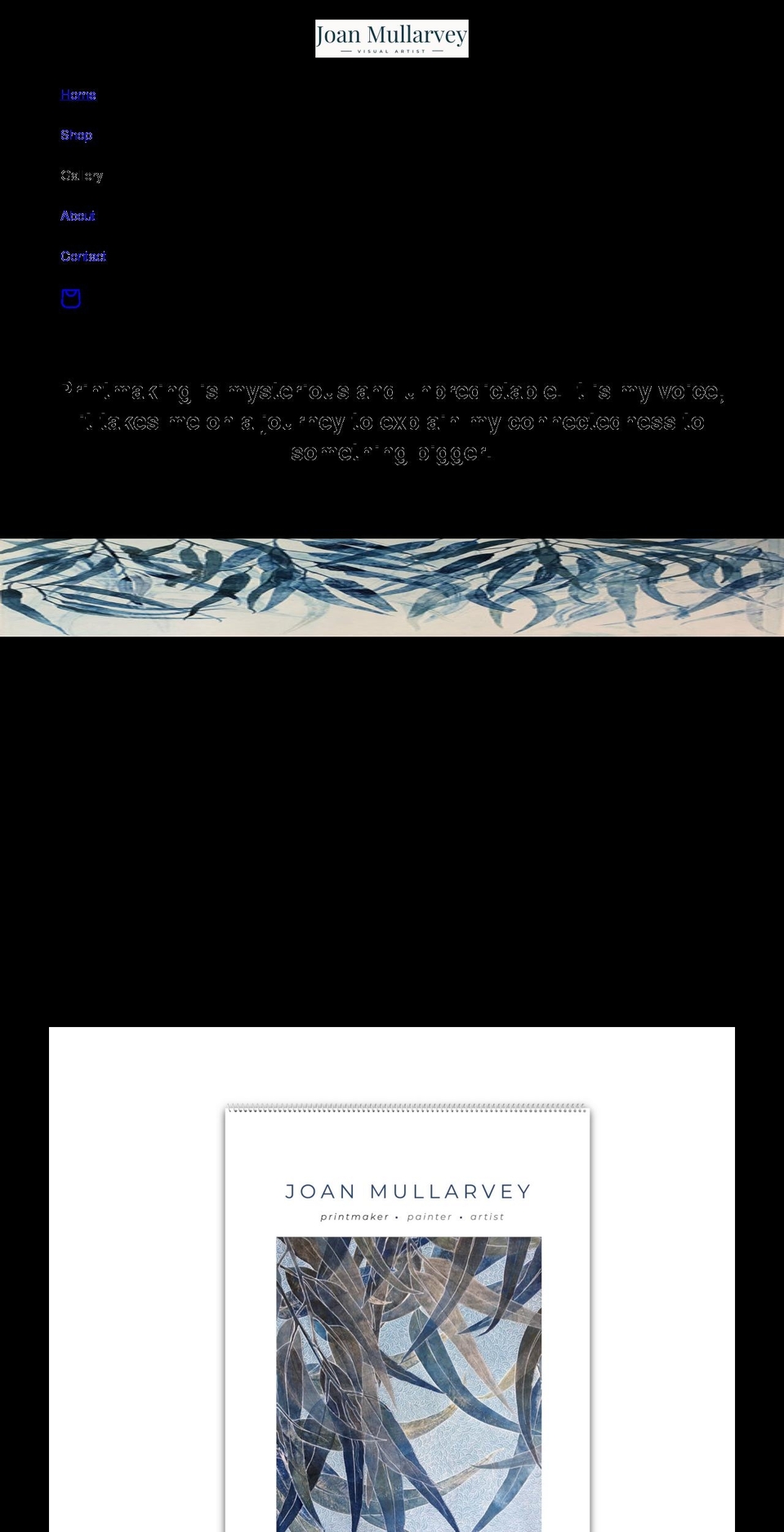 joanmullarvey.com shopify website screenshot