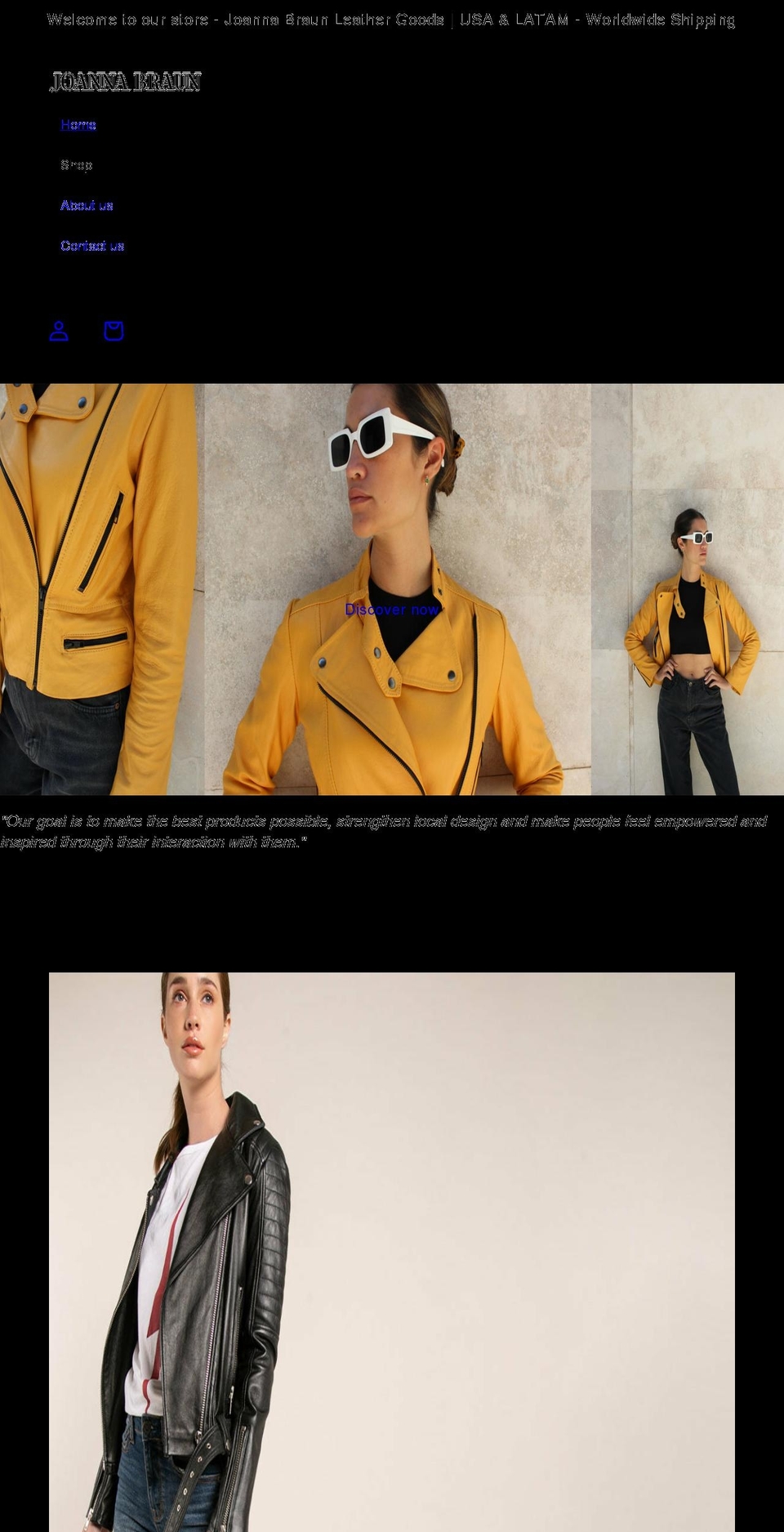 joannabraun.com shopify website screenshot