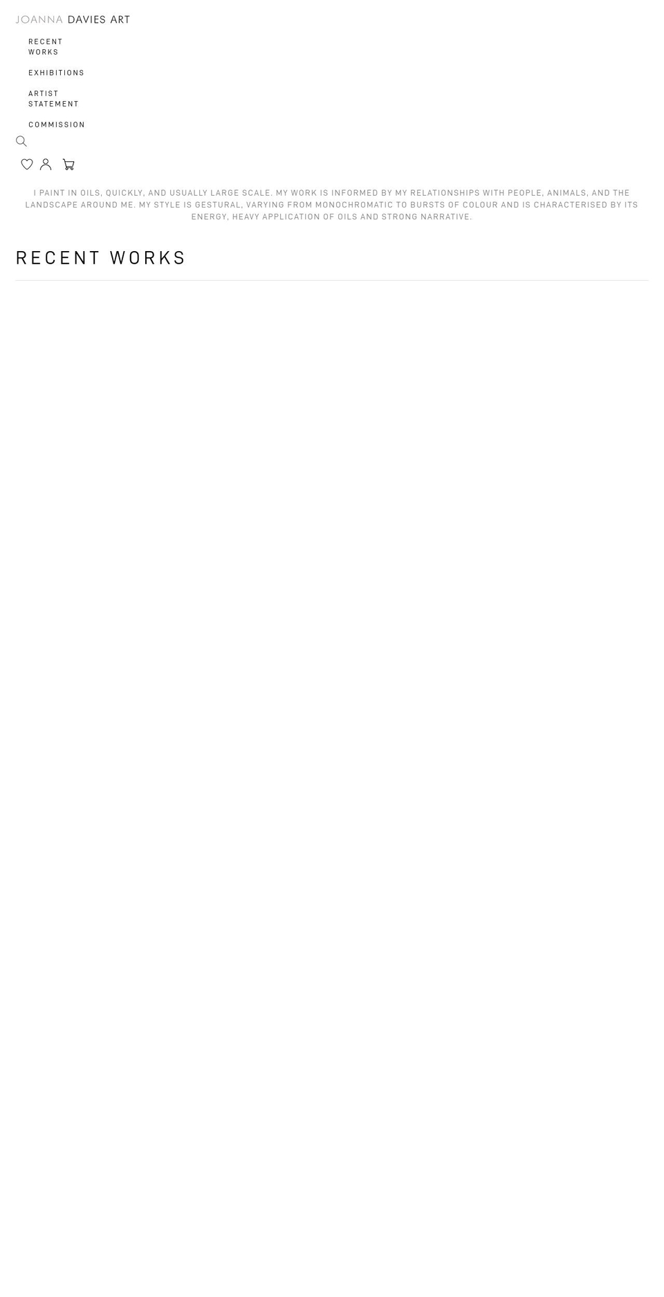 joannadaviesart.com shopify website screenshot