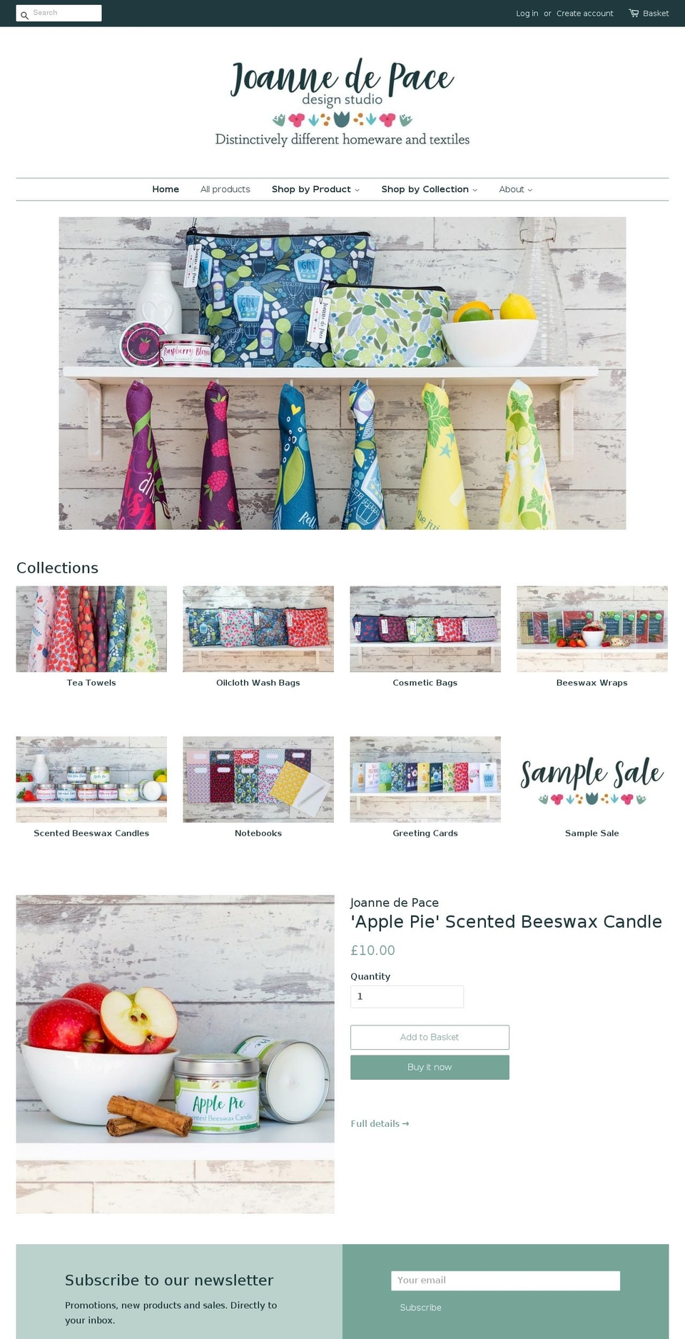 joannedepace.com shopify website screenshot