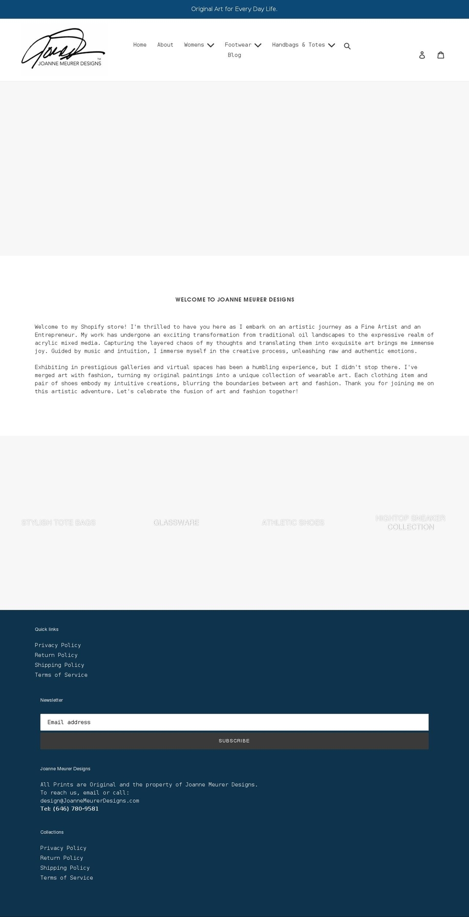 joannemeurerdesigns.com shopify website screenshot