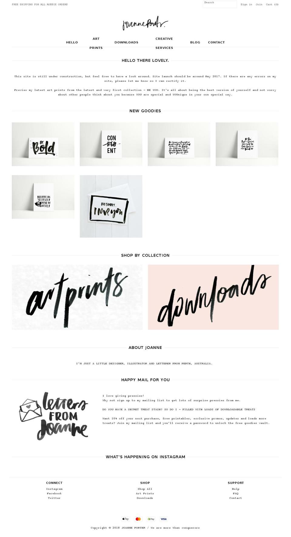 joanneporter.com — Shopify storefront screenshot