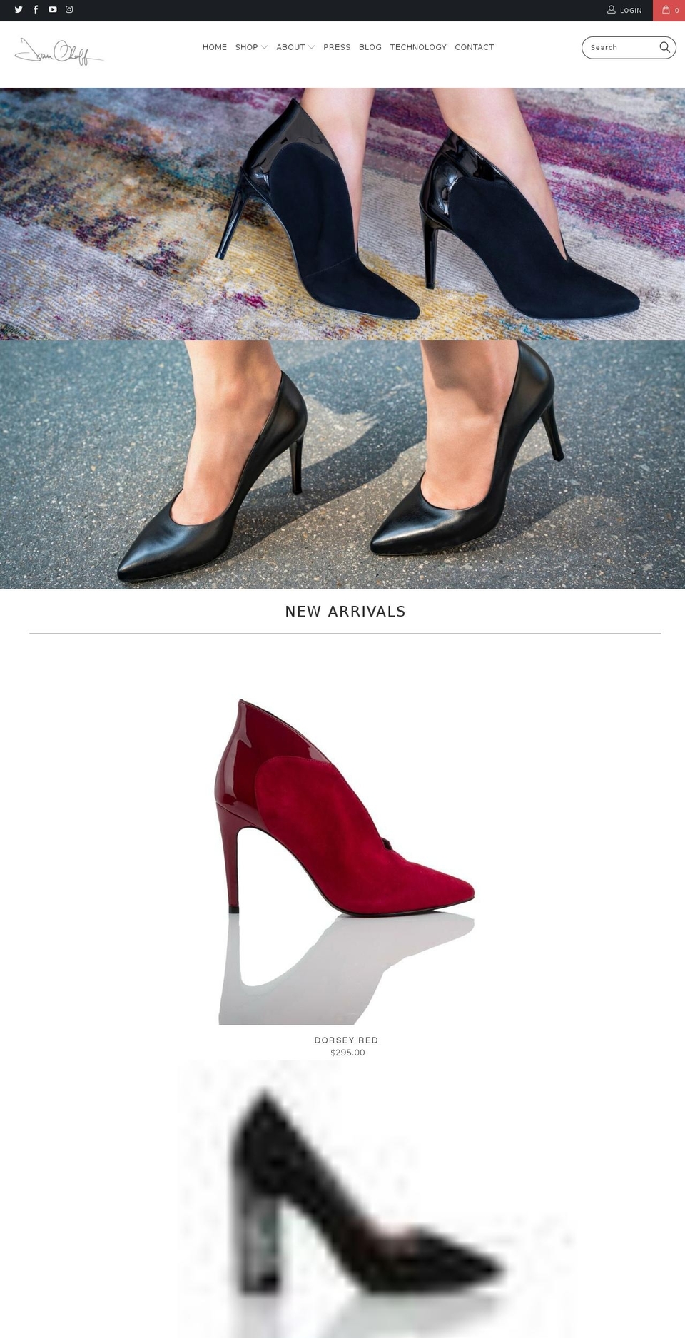 Joan Oloff (Turbo) Shopify theme site example joanoloffshoe.com