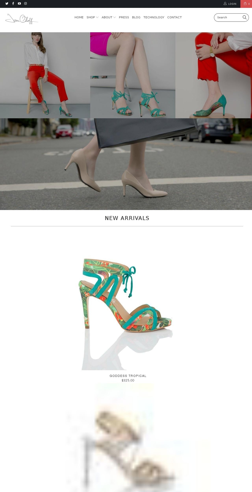 Joan Oloff (Turbo) Shopify theme site example joanoloffshoes.com