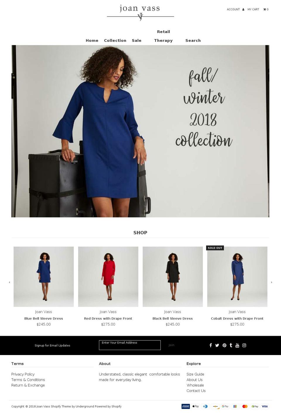joanvassny.com — Shopify storefront screenshot