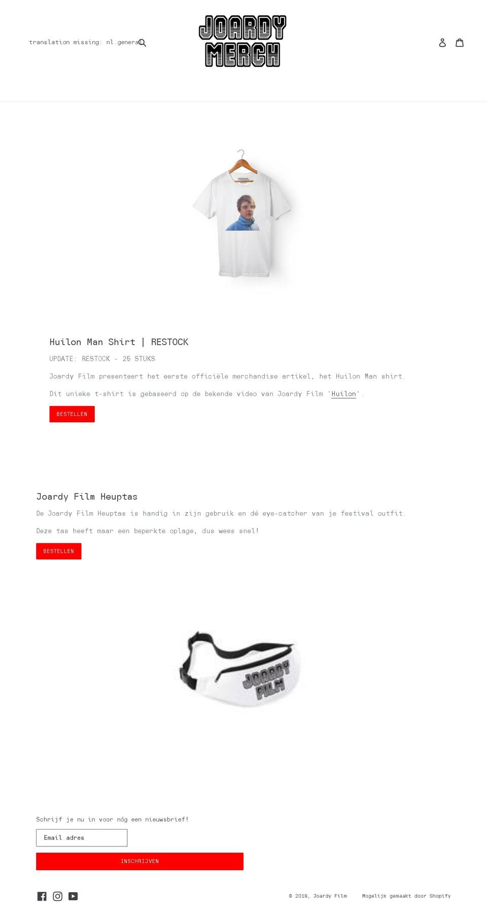 joardyfilm.com — Shopify storefront screenshot