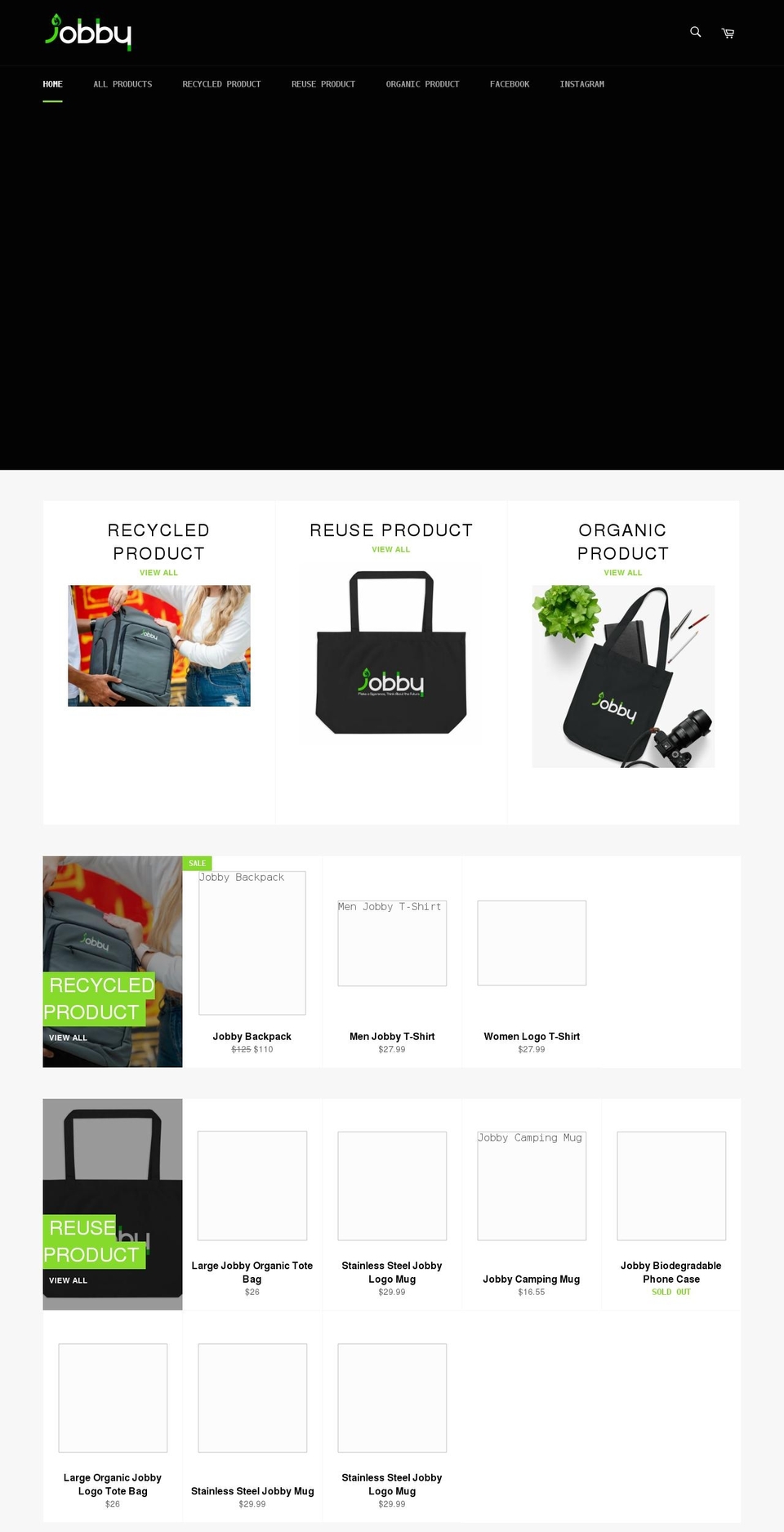 jobbybrand.com shopify website screenshot