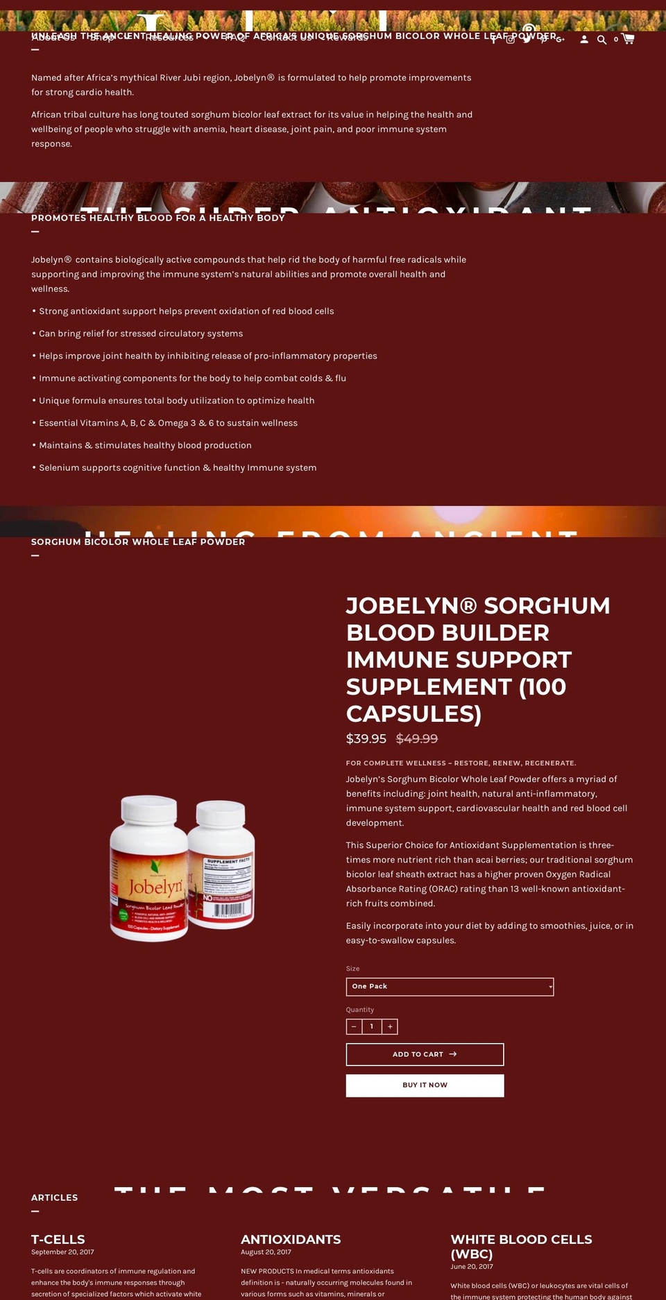 jobelyn.com — Shopify storefront screenshot