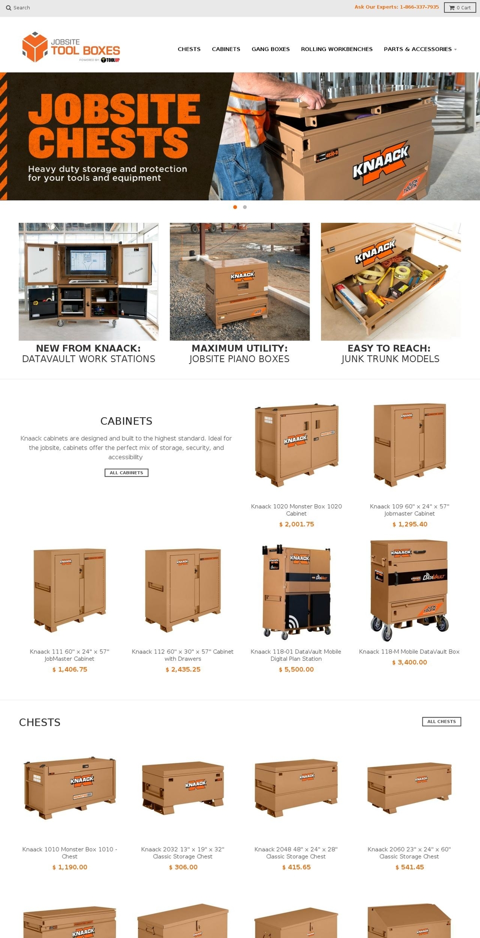 jobsitetoolboxes.com shopify website screenshot