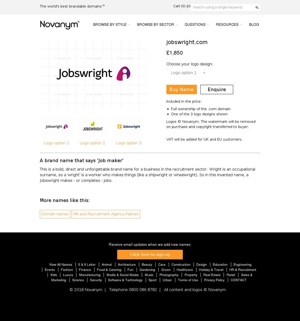 jobswright.com — Shopify storefront screenshot