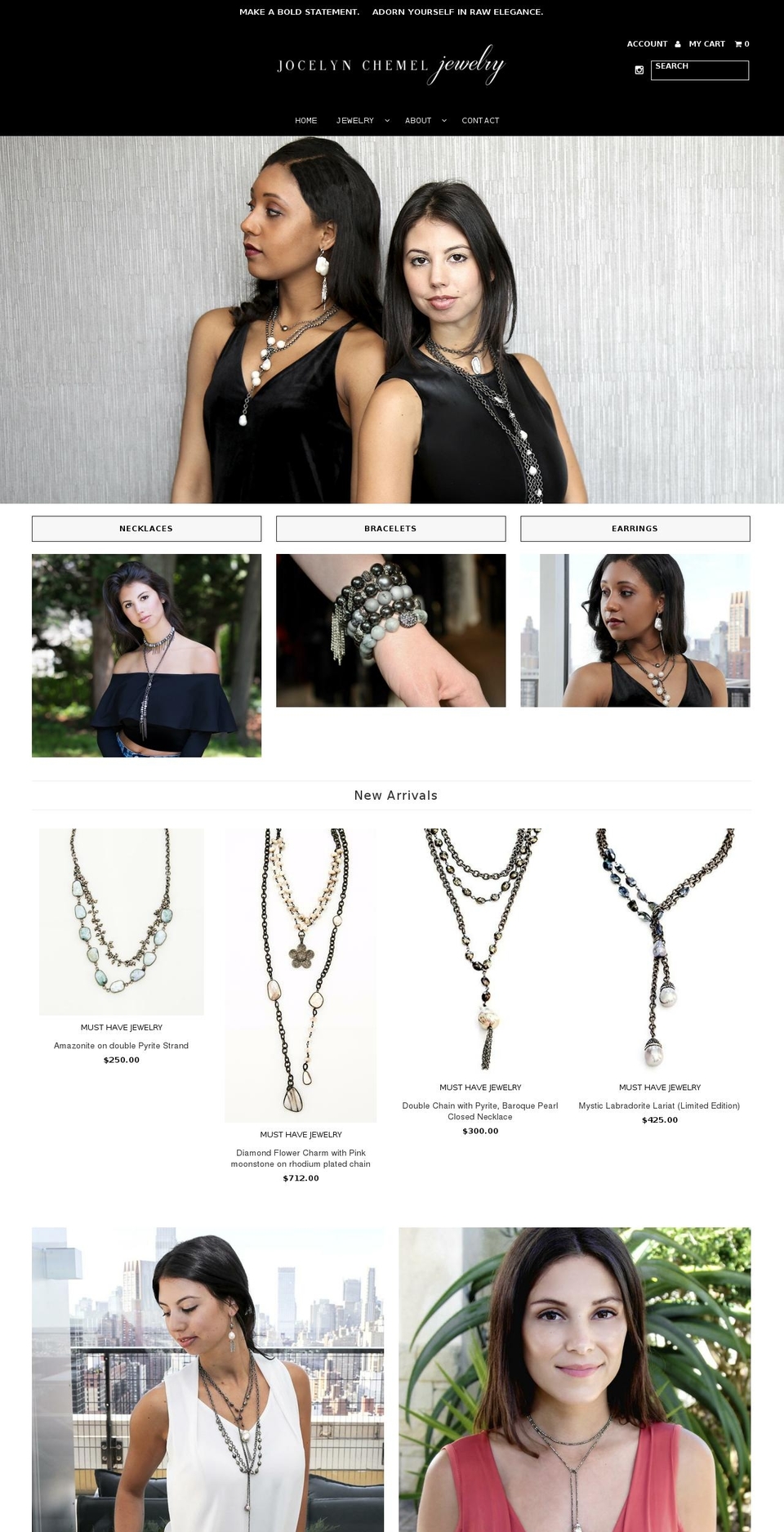 jocelynchemeljewelry.com — Shopify storefront screenshot