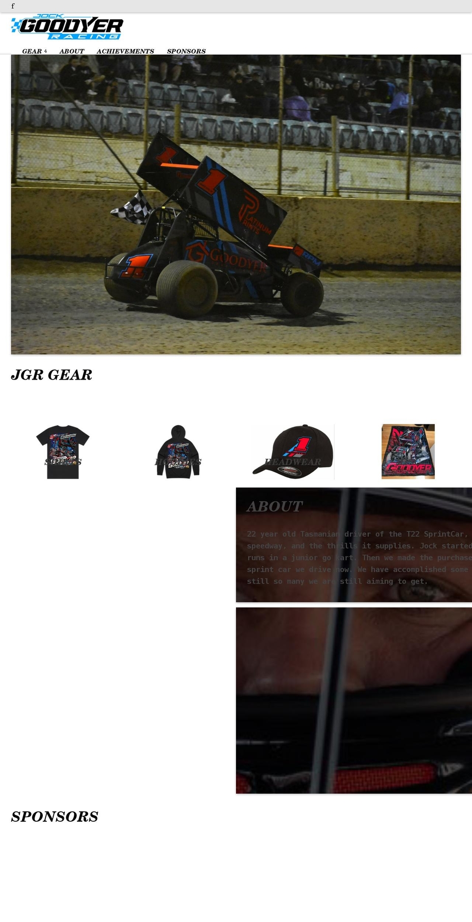 jockgoodyer.racing shopify website screenshot