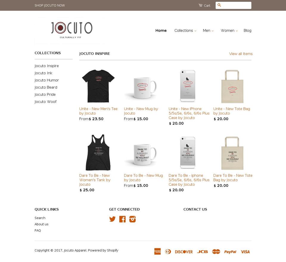 jocuto.com shopify website screenshot