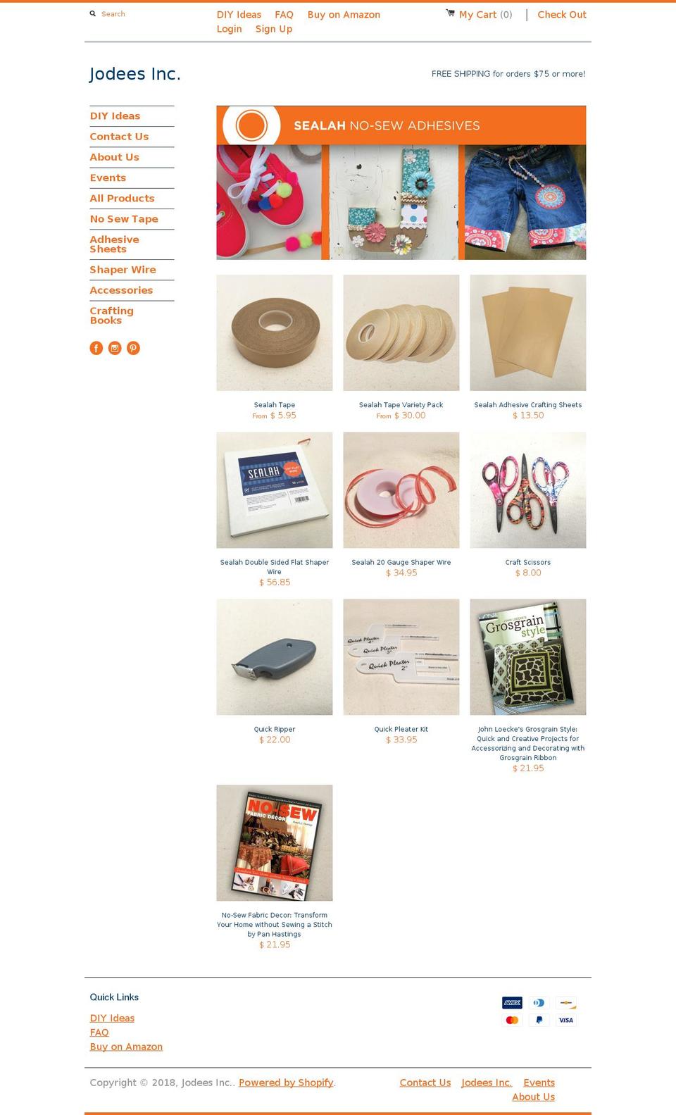 jodeesincstore.com shopify website screenshot