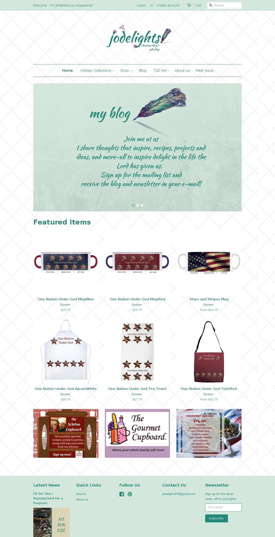 jodelights.com shopify website screenshot