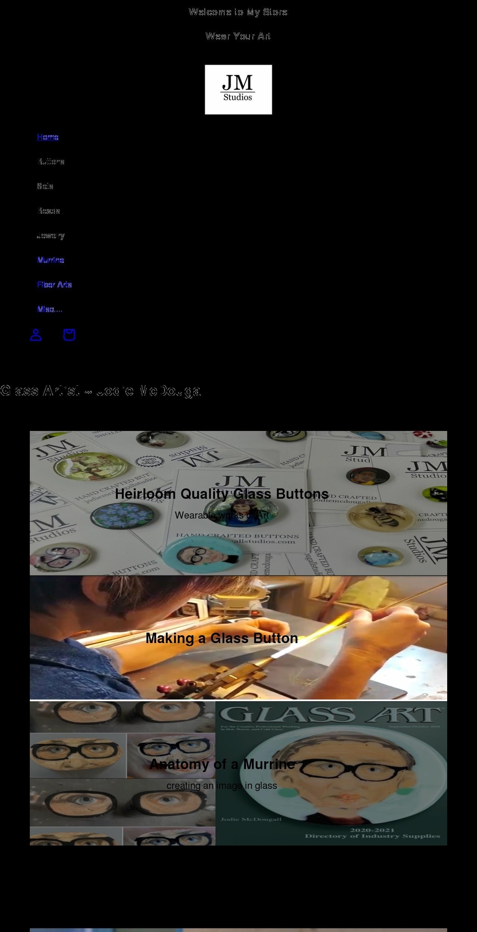 jodiemcdougallstudios.com shopify website screenshot