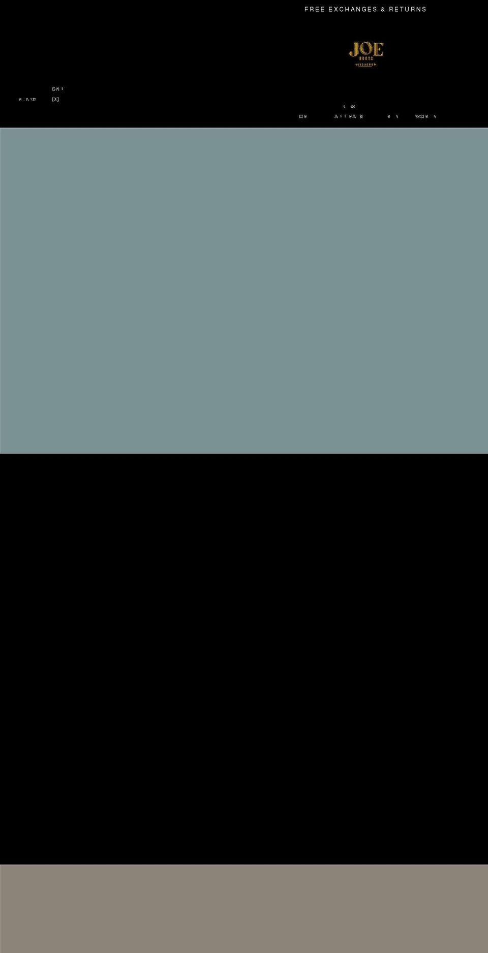 joe-exclusive.com shopify website screenshot