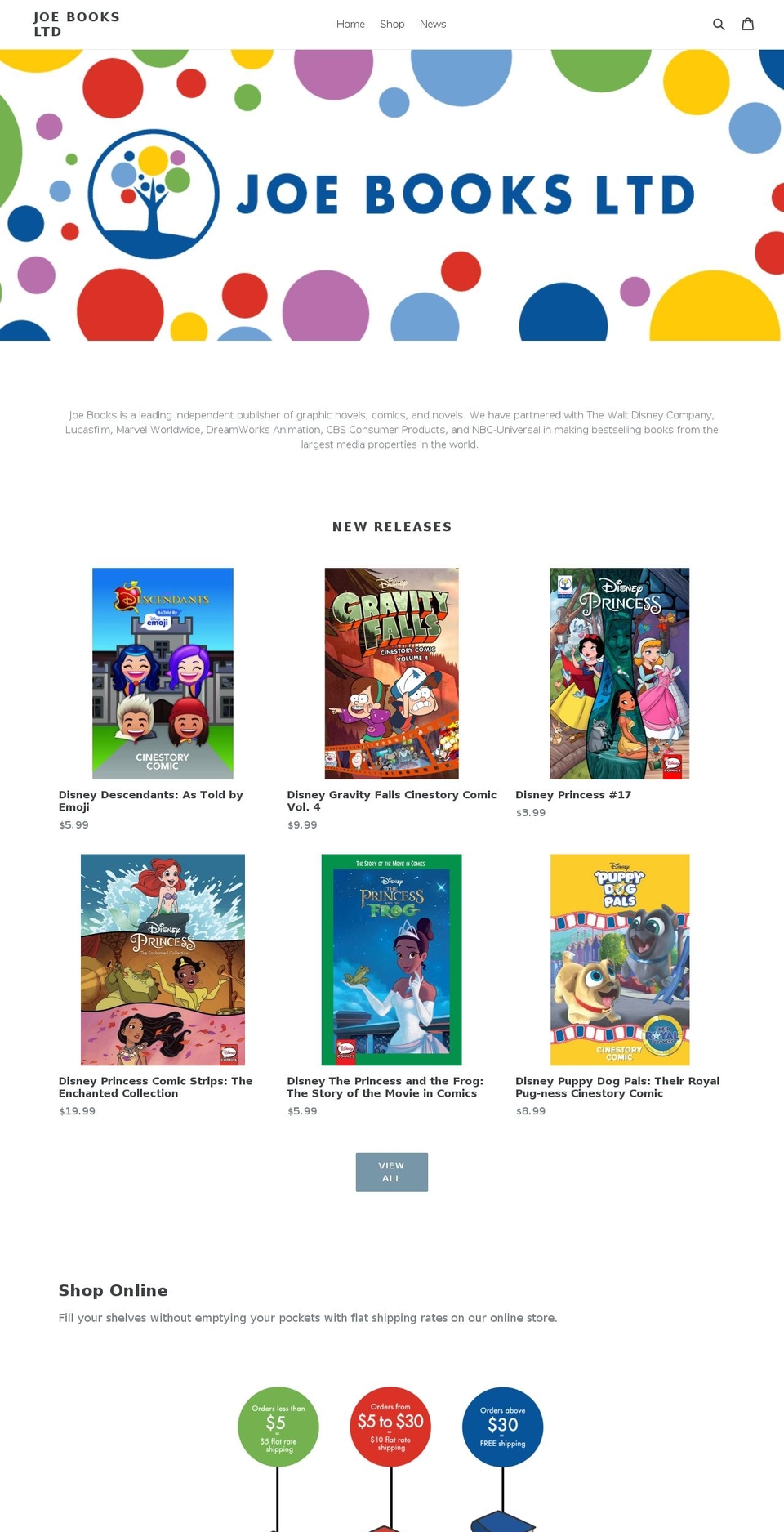 joebook.com — Shopify storefront screenshot