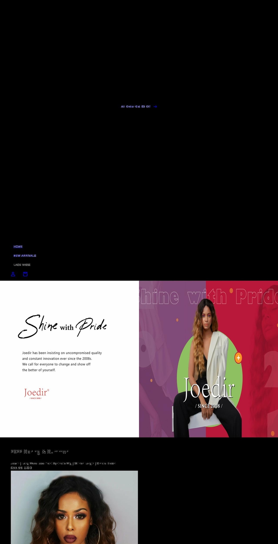 joedirwigs.com shopify website screenshot