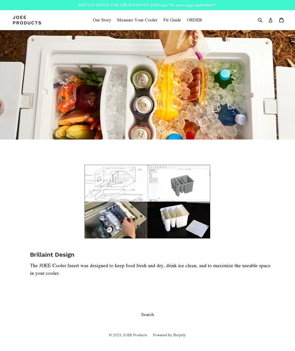 joeeproducts.com — Shopify storefront screenshot
