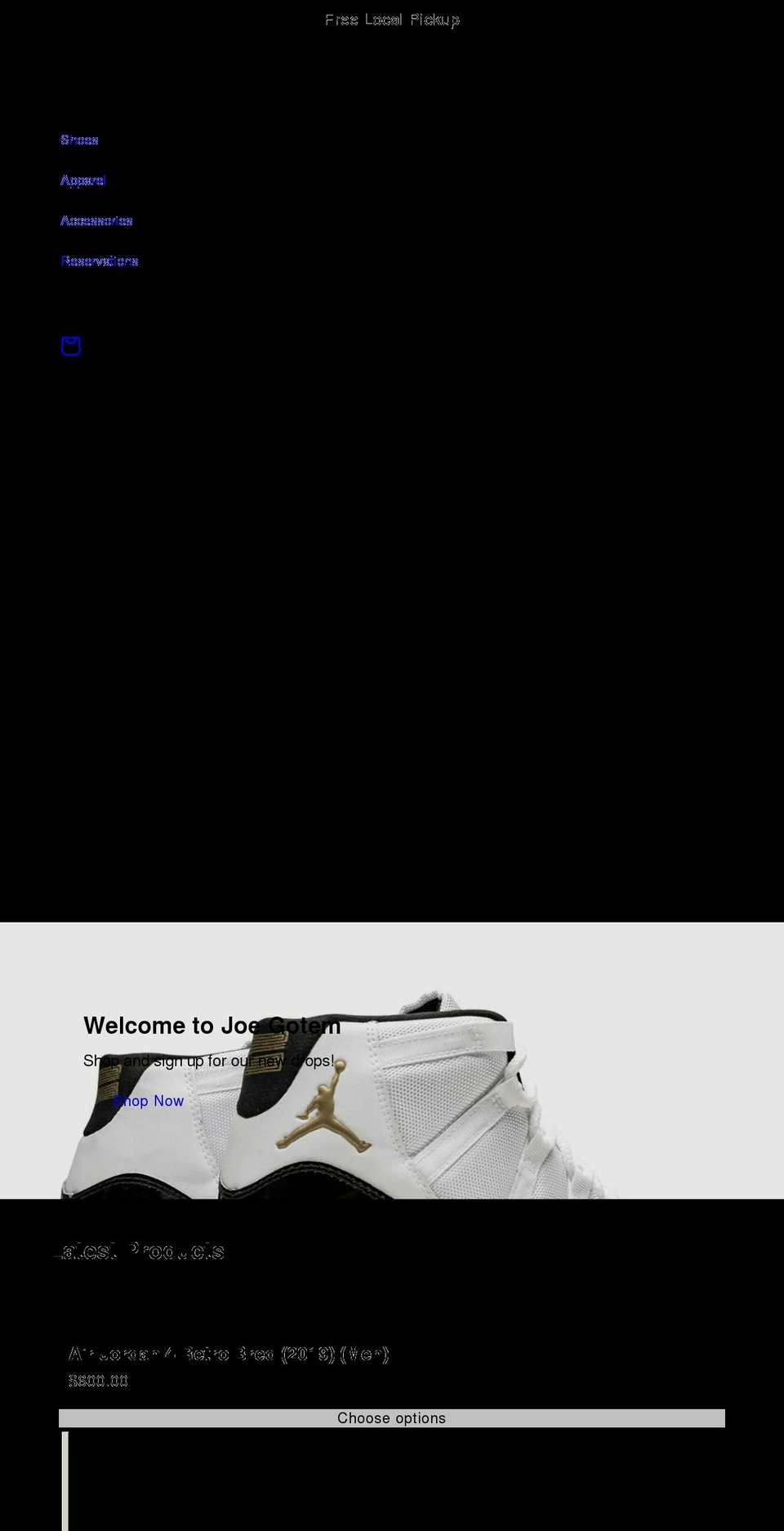 joegotem.com shopify website screenshot