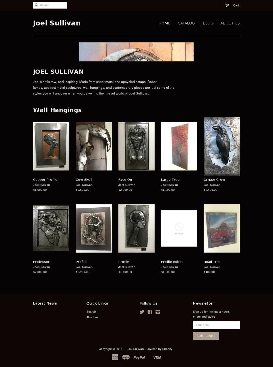 joel-sullivan.com shopify website screenshot