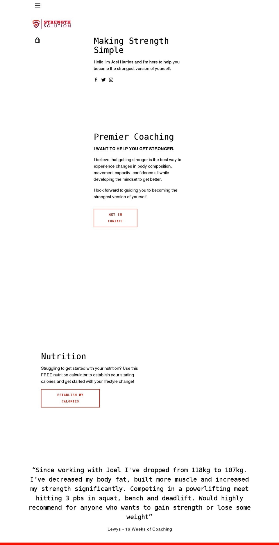 joelharries.com shopify website screenshot