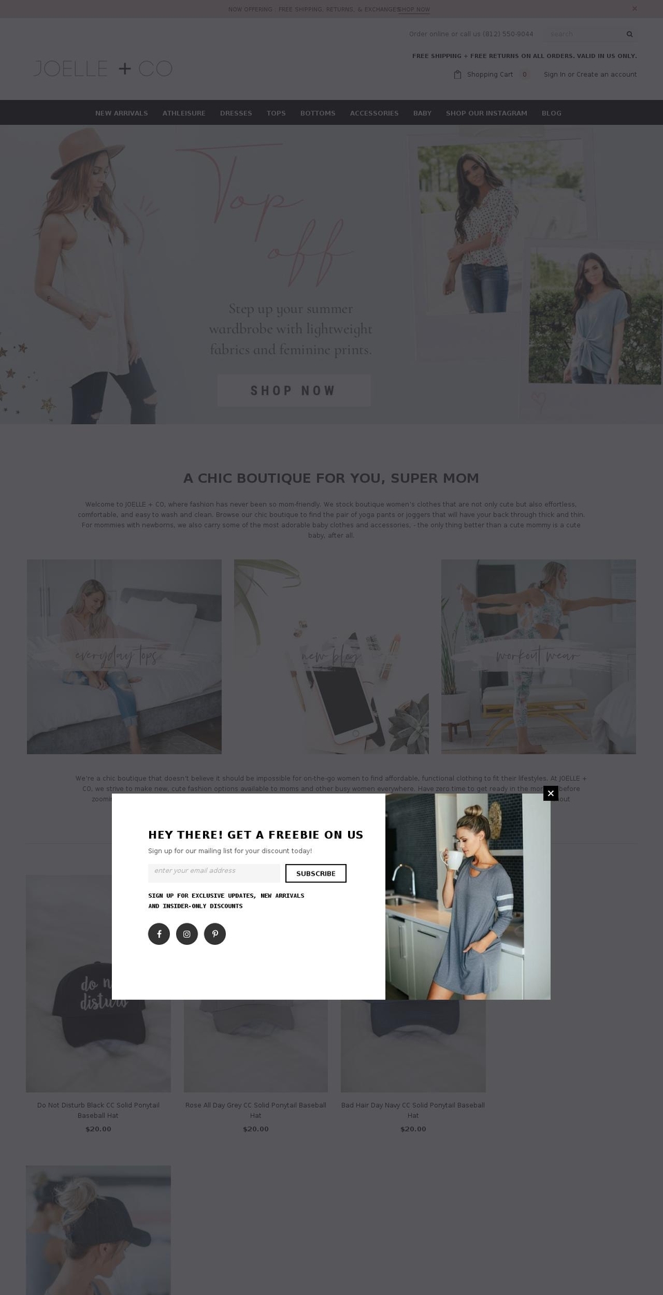joelleandcompany.com — Shopify storefront screenshot