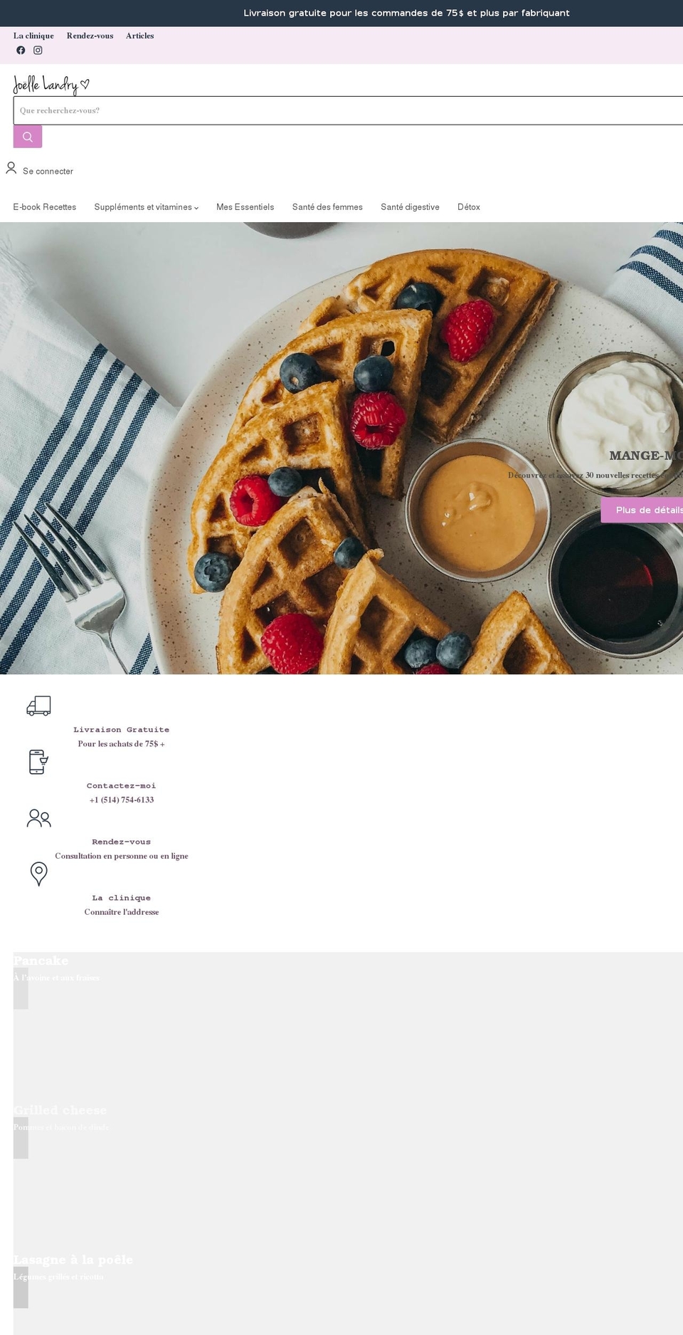 joellelandry.myshopify.com — Shopify storefront screenshot