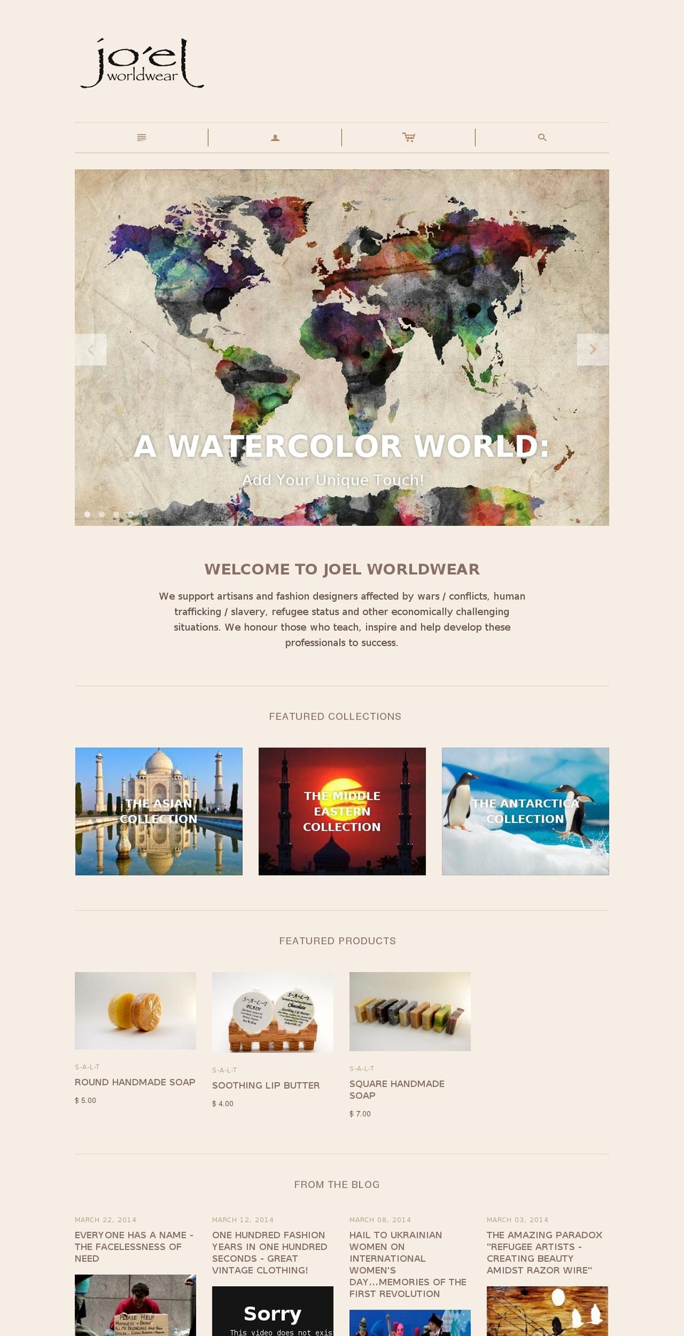 Copy of Atlantic Shopify theme site example joelworldwear.com