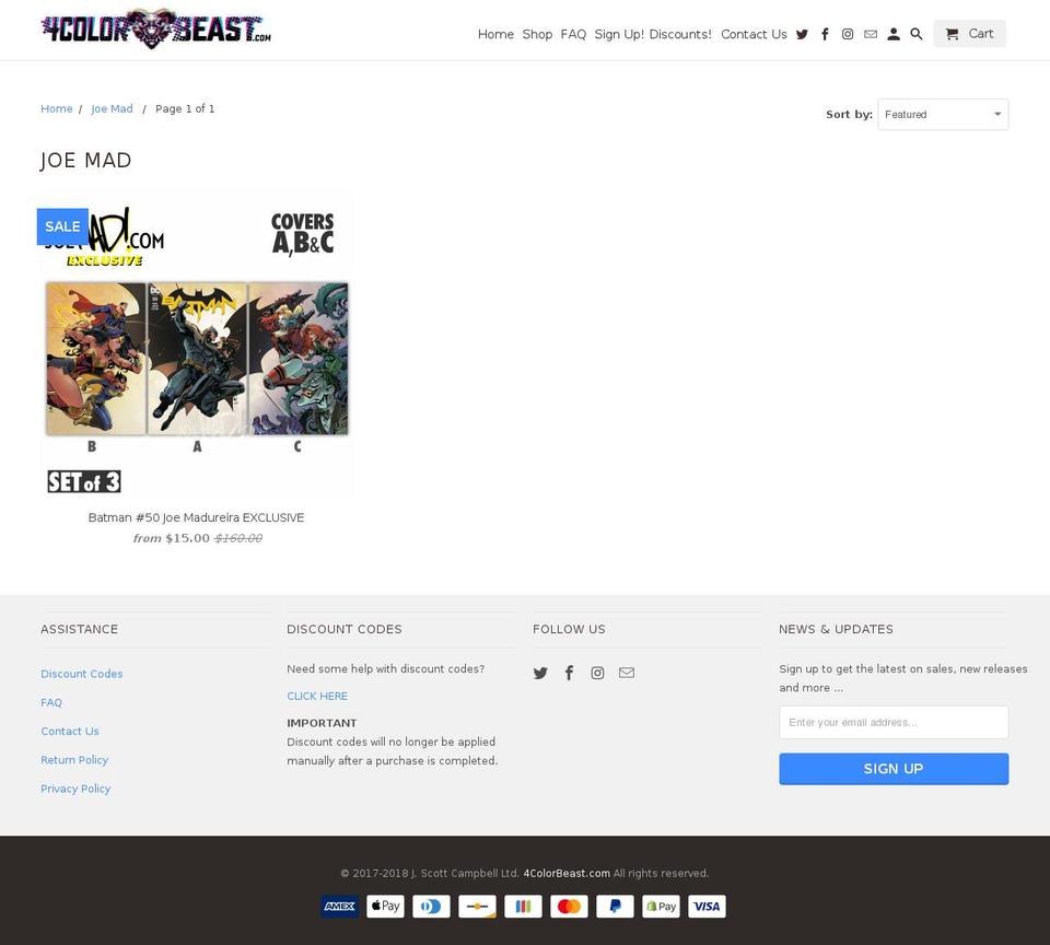joemad.com — Shopify storefront screenshot