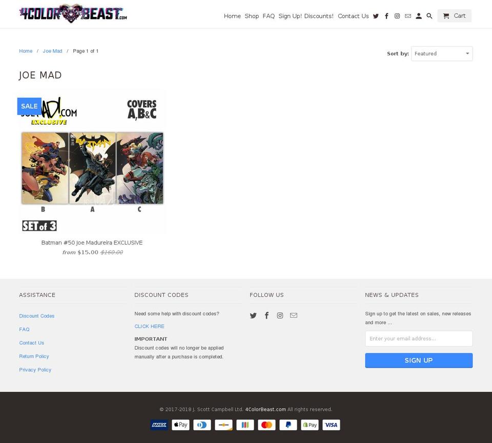 joemadureira.com — Shopify storefront screenshot