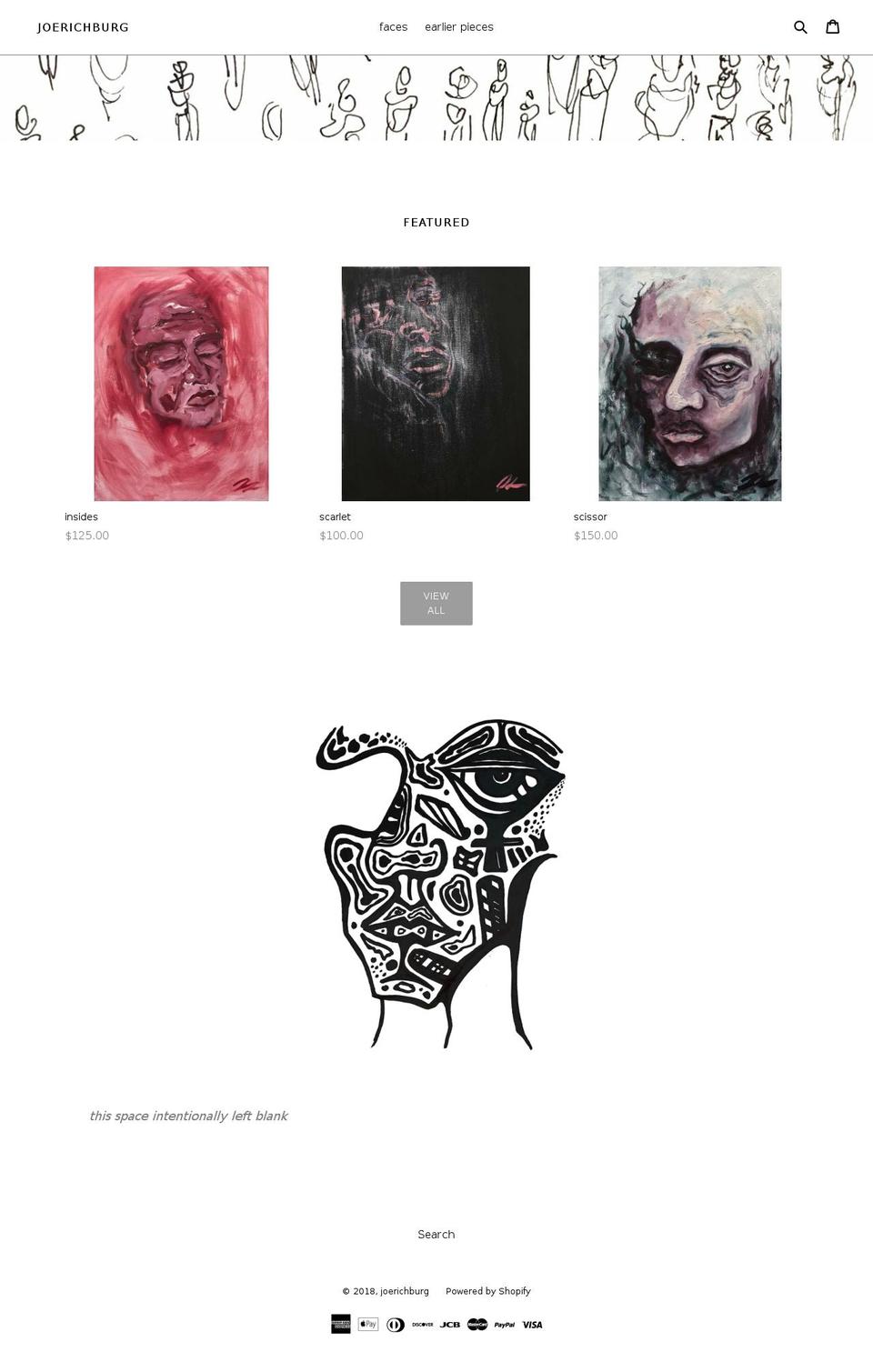 joerichburg.com — Shopify storefront screenshot