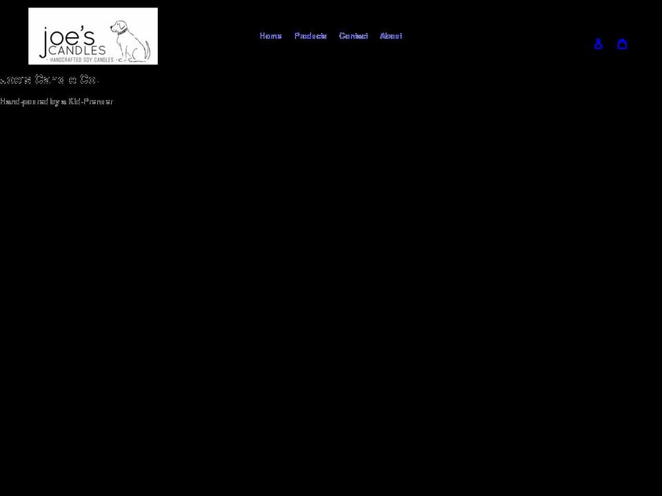 joescandleco.com shopify website screenshot