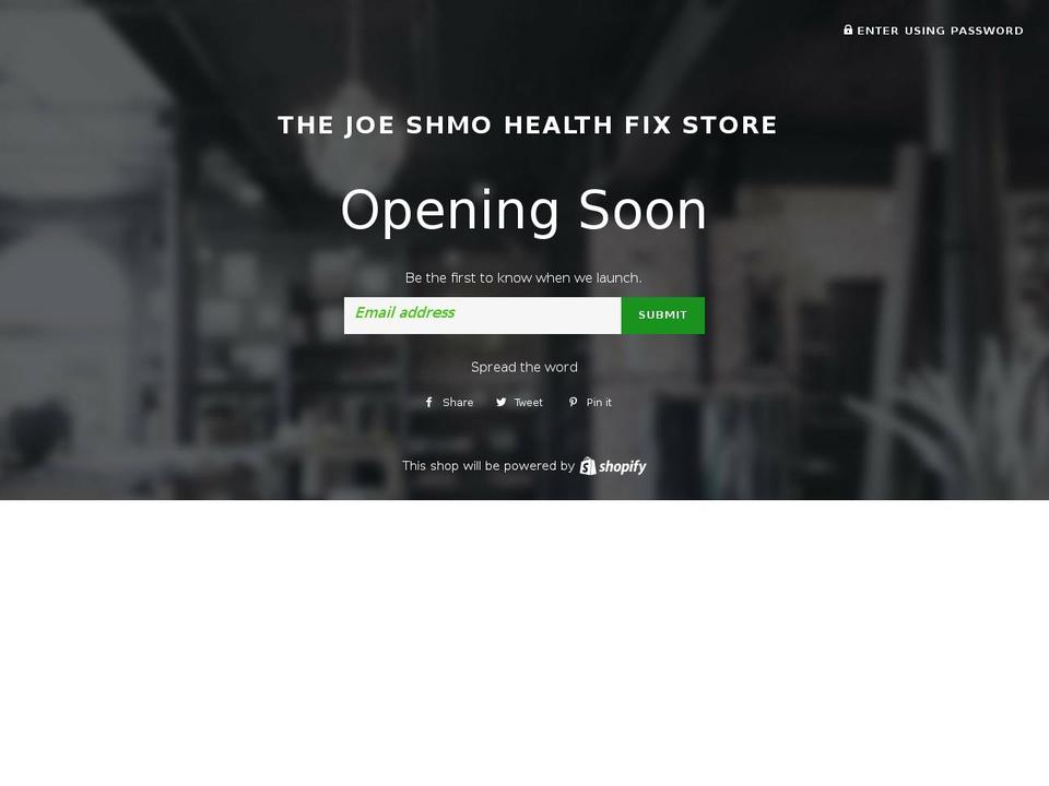 joeshmohealthfixstore.com — Shopify storefront screenshot