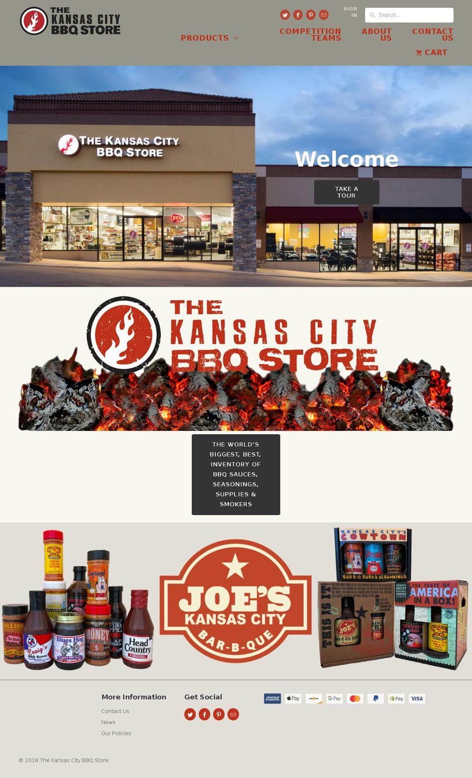 Updated 7\/23\/18 Shopify theme site example joeskansascitybbqstore.com