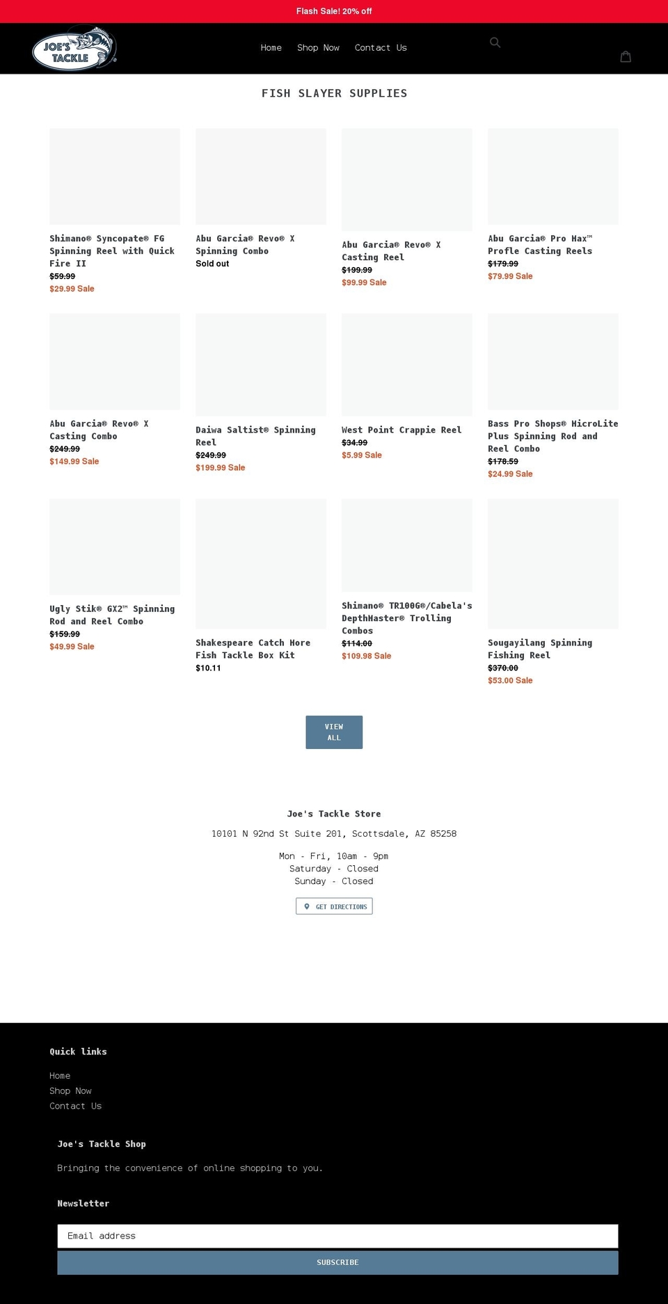 joestacklestore.com shopify website screenshot