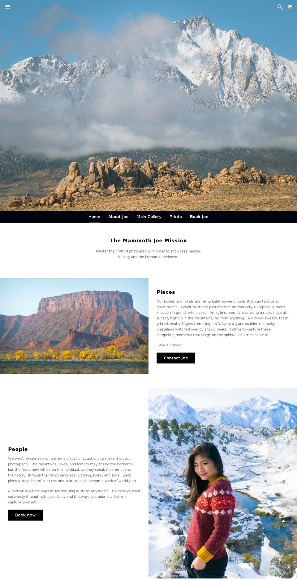 joetomkins.com — Shopify storefront screenshot