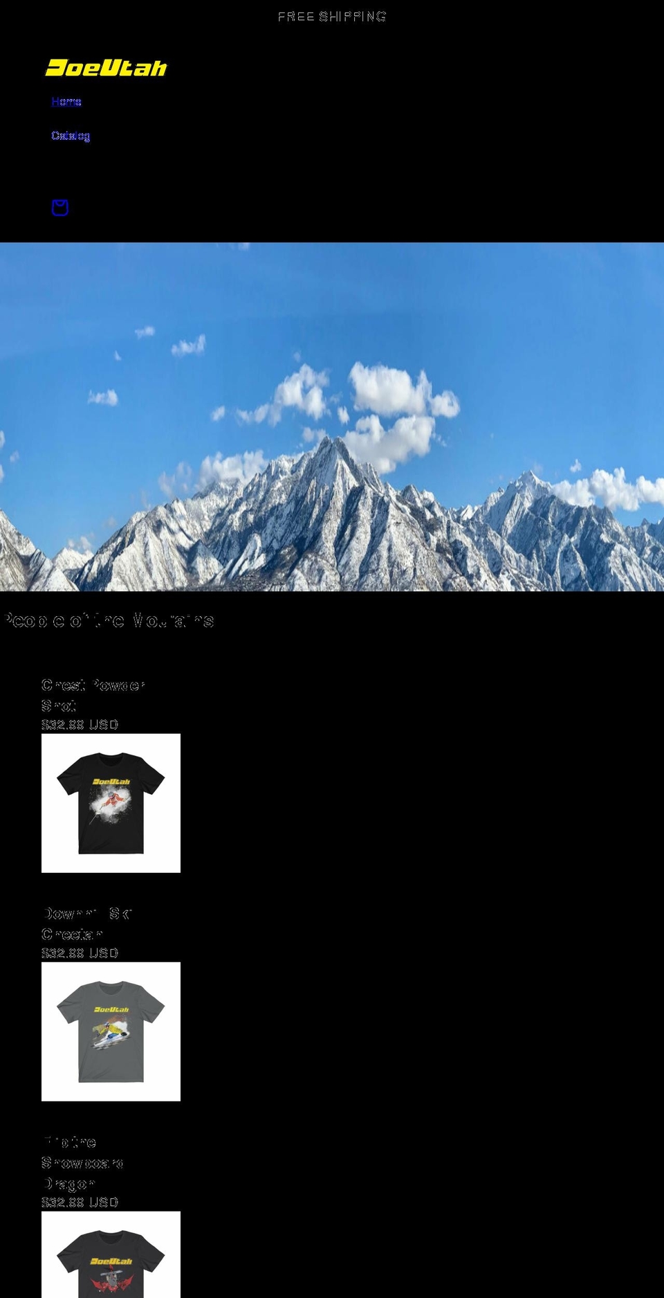 joeutah.com shopify website screenshot