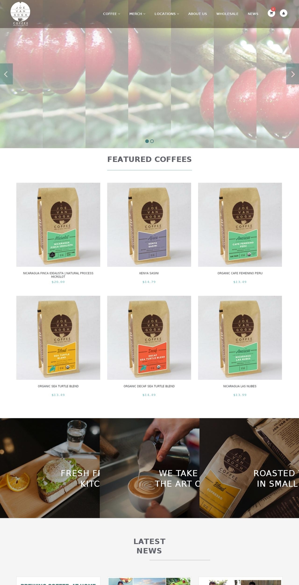 joevangogh.com shopify website screenshot