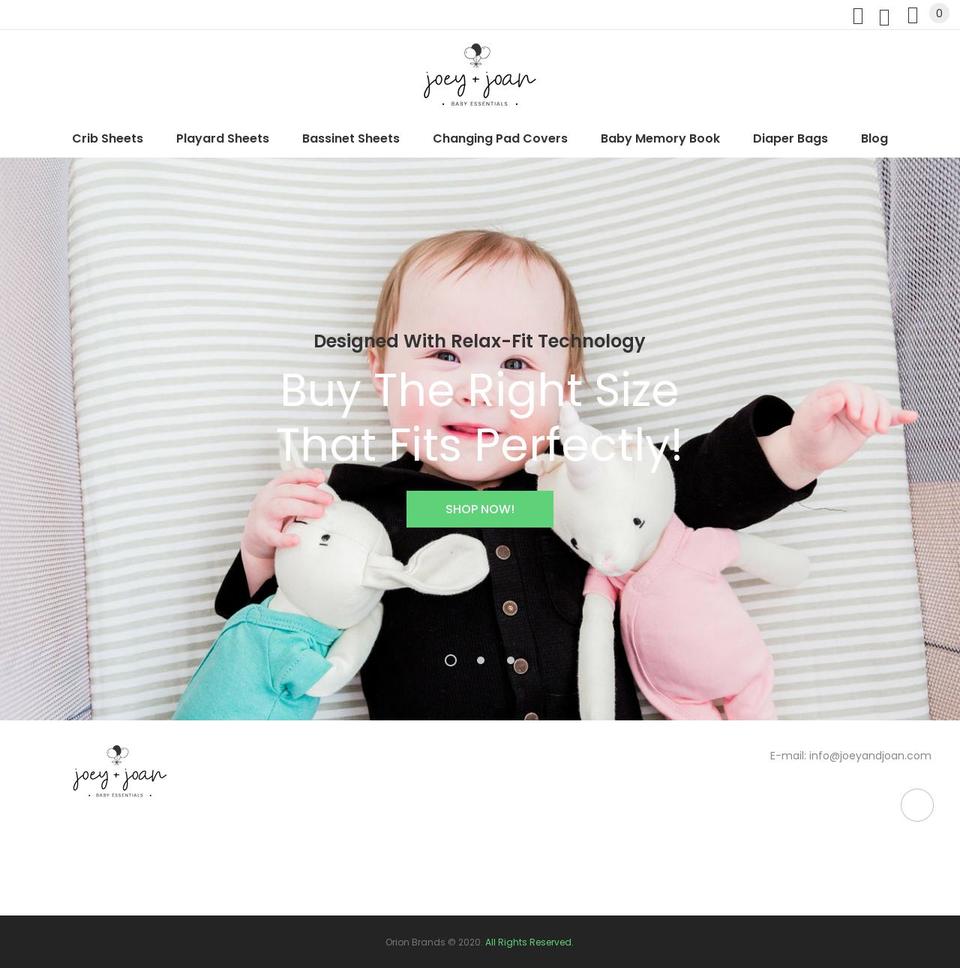 joeyandjoan.com shopify website screenshot