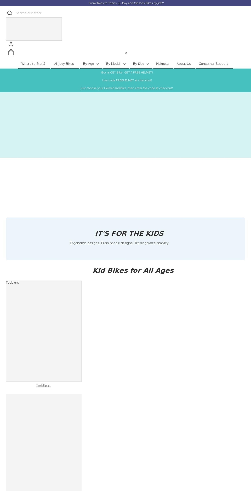 joeybikes.com shopify website screenshot