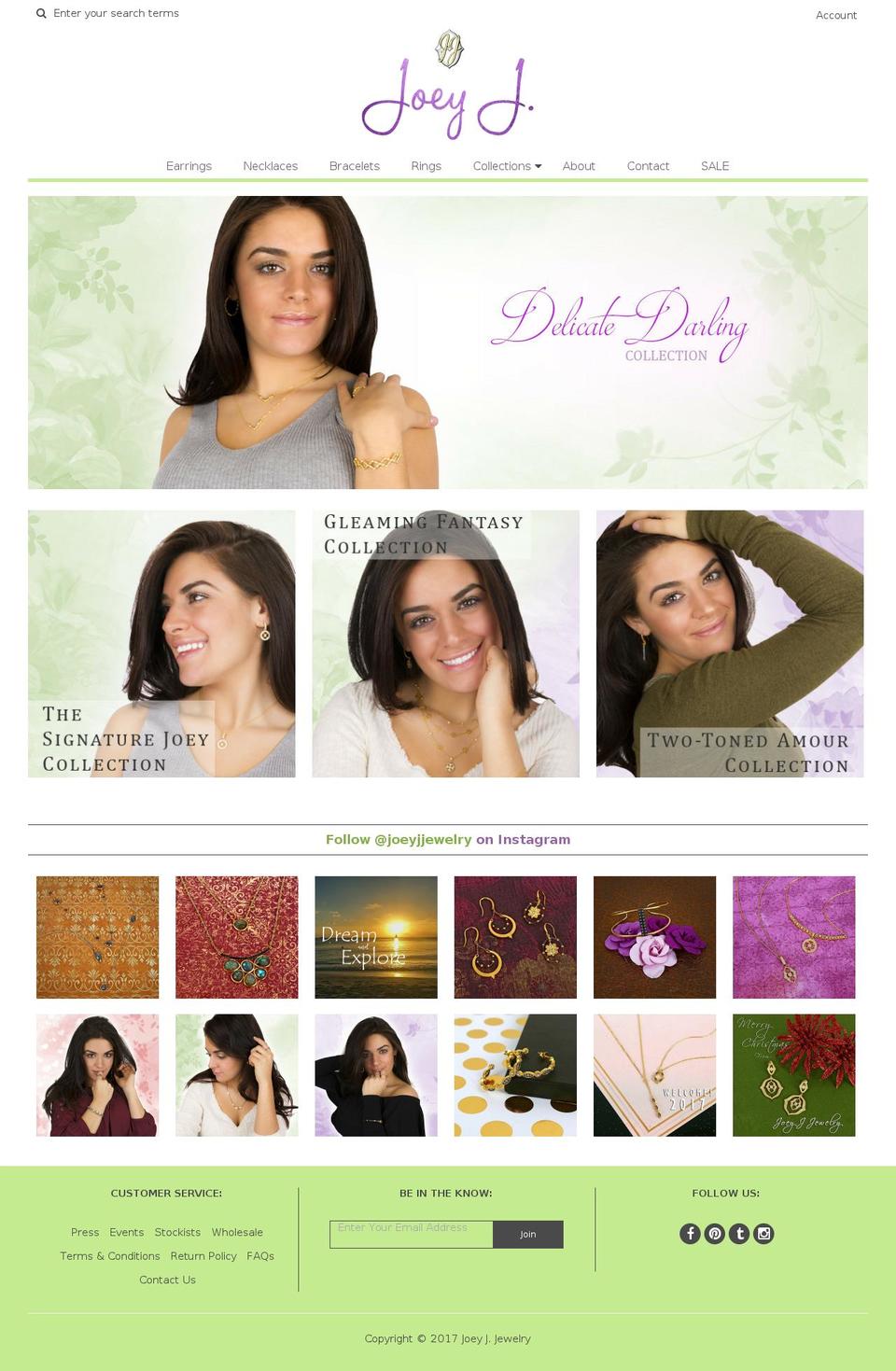 joeyjjewelry.com shopify website screenshot