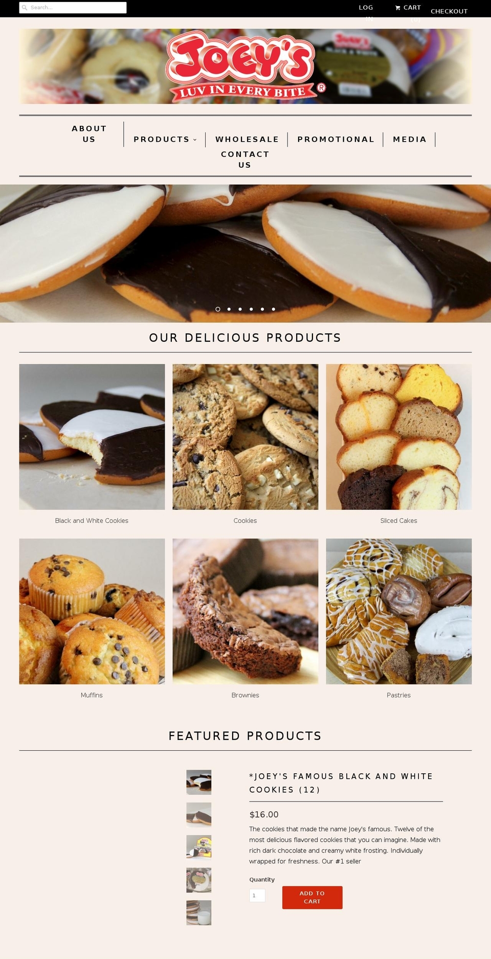 joeysfinefoods.com shopify website screenshot