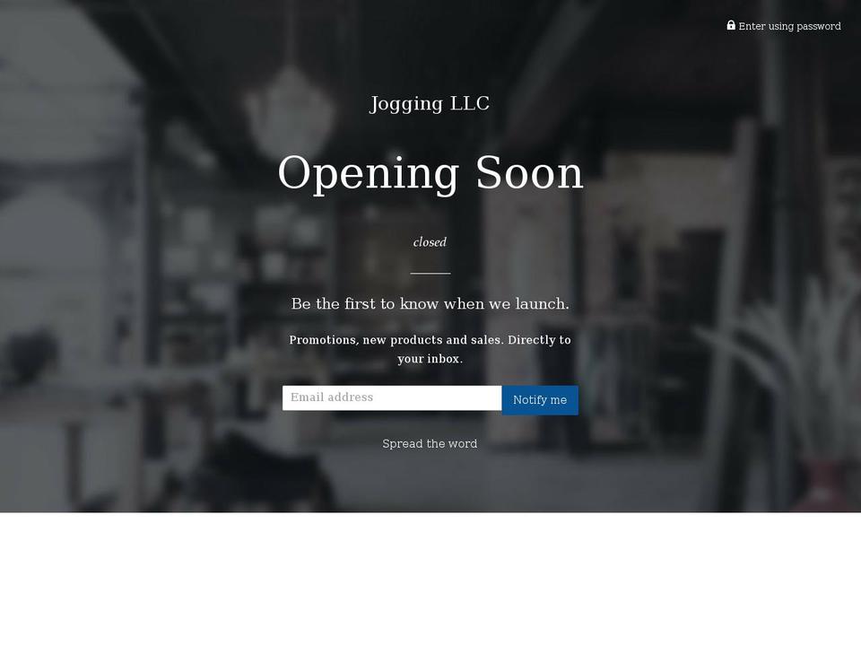 joggingllc.com shopify website screenshot