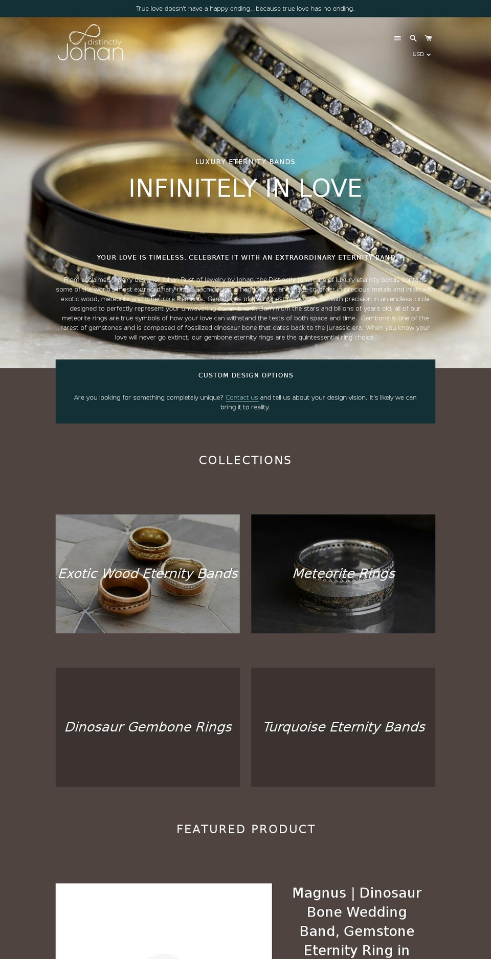 johan-rust.com — Shopify storefront screenshot