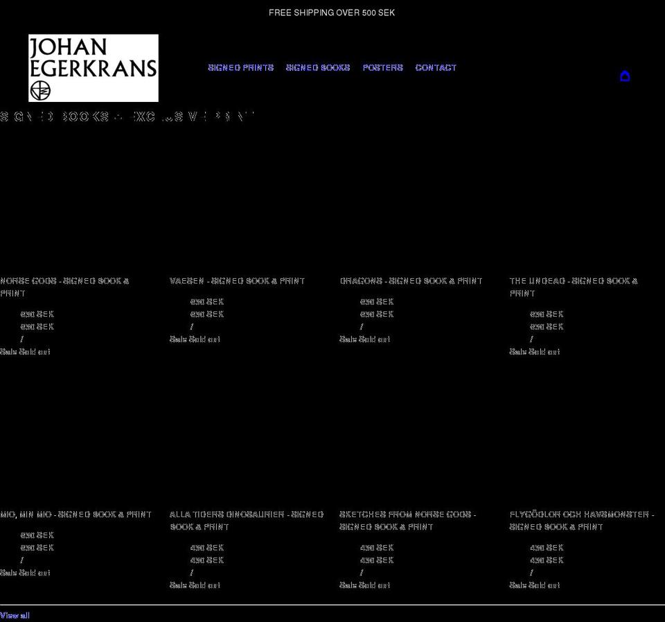 johanegerkrans.com shopify website screenshot